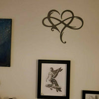 Iron Wall Decoration with Infinite Heart - InfiniteHeart-Black-20 x 25 cm-State of Style