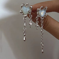 Irregular Heart Tassel Star Earrings - Unique Women's Jewellery-State of Style