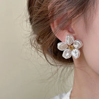 Irregular Pearl Petal Earrings - Celine-State of Style