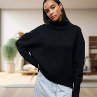 Isabella Classic Women's Sweater-Black-S-State of Style