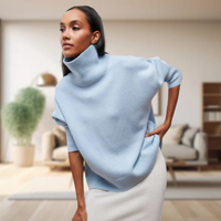 Isabella Classic Women's Sweater-Blue-S-State of Style