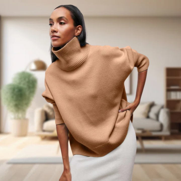 Isabella Classic Women's Sweater-Brown-S-State of Style