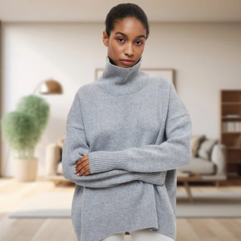 Isabella Classic Women's Sweater-Grey-S-State of Style