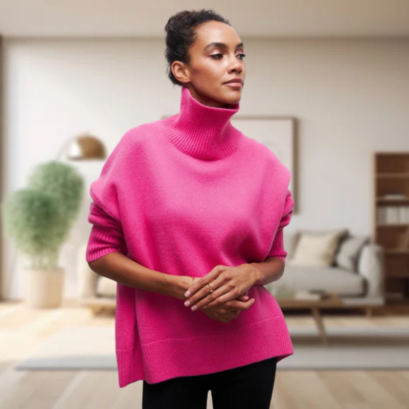 Isabella Classic Women's Sweater-Pink-S-State of Style