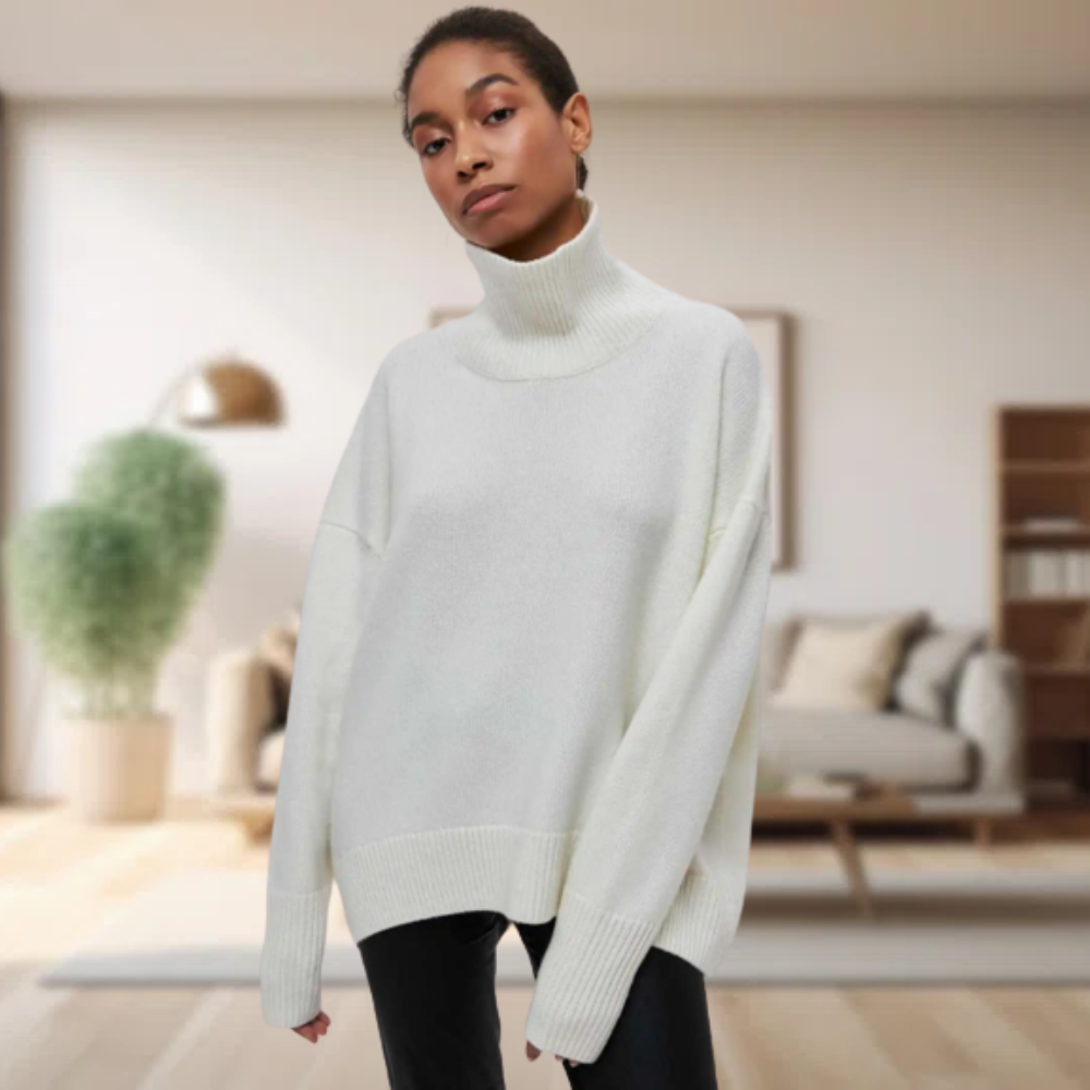 Isabella Classic Women's Sweater-White-S-State of Style