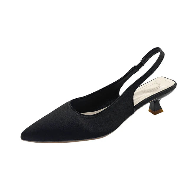 Isabella - Orthopedic Black Slingback Pumps-Black-4-State of Style