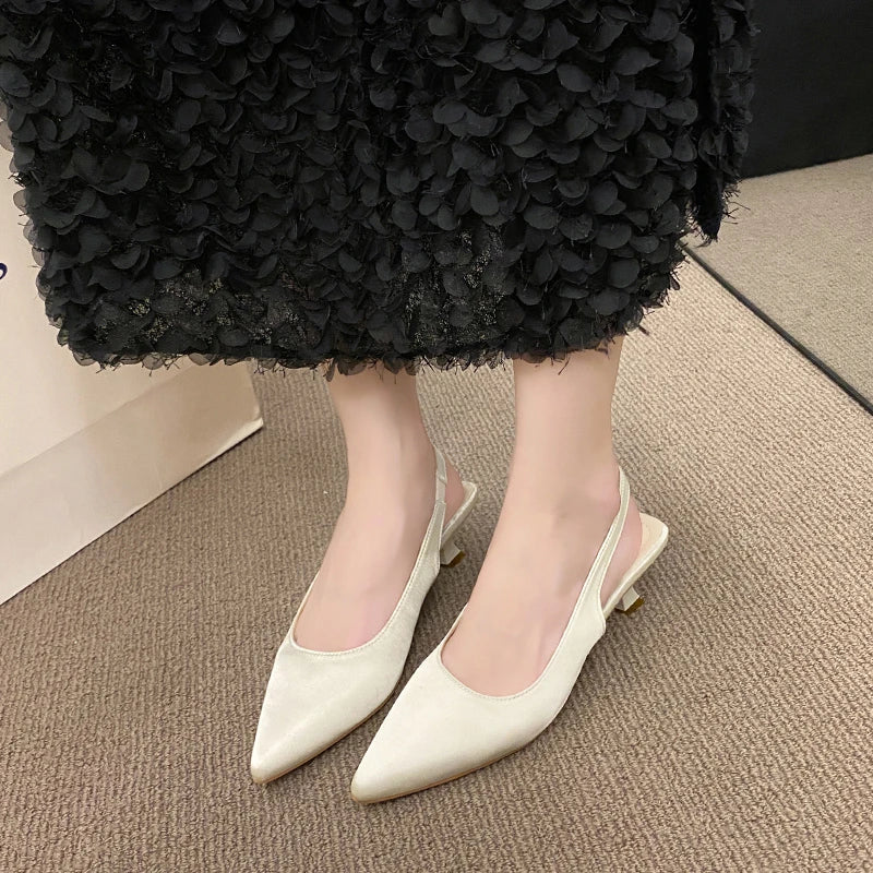 Isabella - Orthopedic Black Slingback Pumps-Creamy-white-4-State of Style