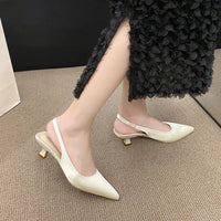 Isabella - Orthopedic Black Slingback Pumps-Creamy-white-4-State of Style