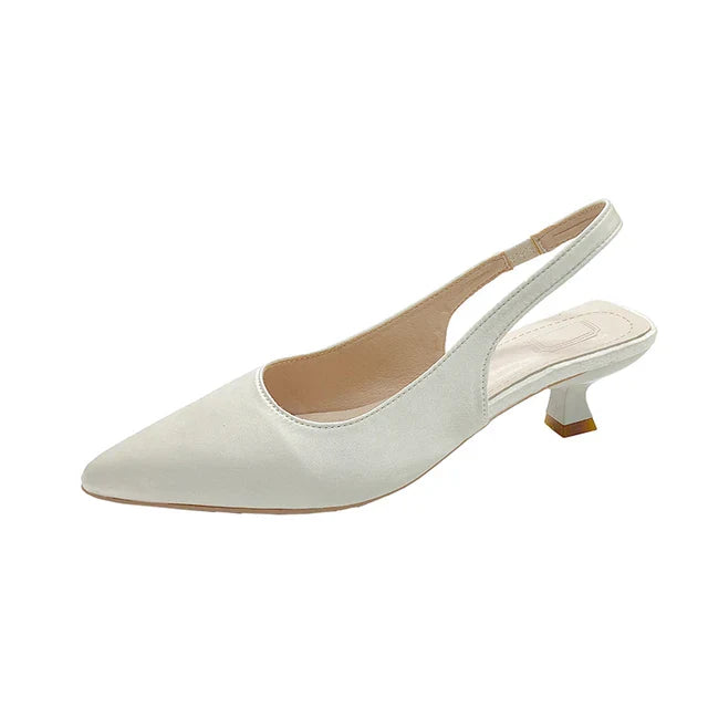 Isabella - Orthopedic Black Slingback Pumps-Creamy-white-4-State of Style