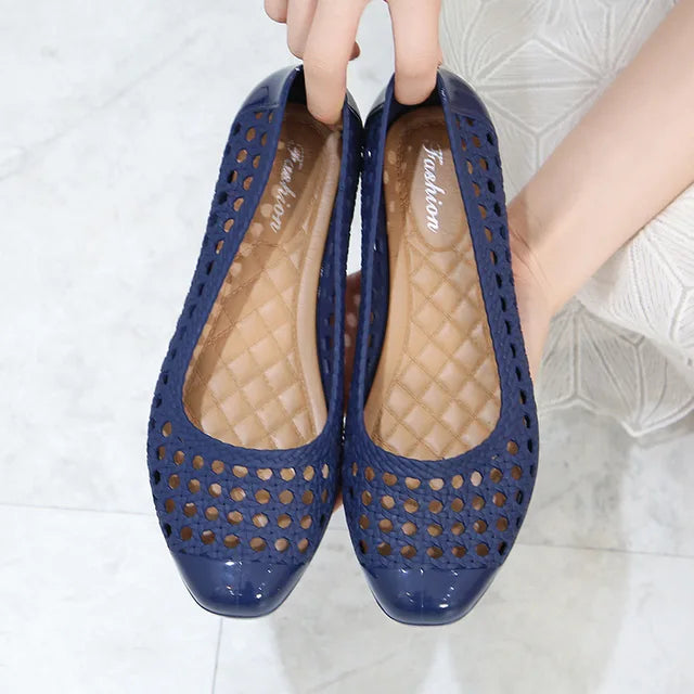 Isabella - Orthopedische Beige Ballerina's-Blauwe-36-State of Style