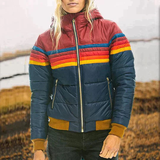 Isabella Retro Women's Parka-Dark Navy-XS-State of Style