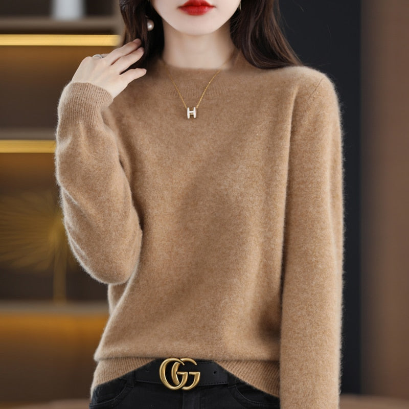 IsabellasShirt | Women's Cosy Relaxed-Fit Sweater-Beige-S-State of Style