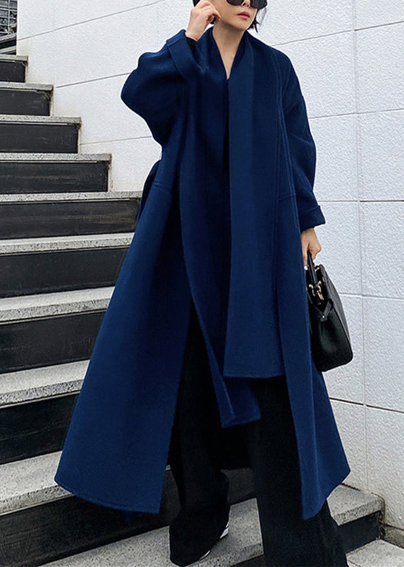 Isabelle Tailored Wool Women's Winter Coat-Blue-S-State of Style