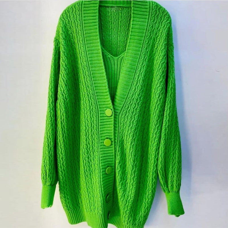 IslasVest | Women's Trendy Oversized Vest-Green 01-S-State of Style