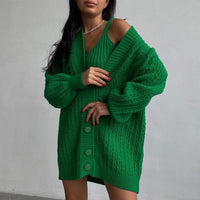 IslasVest | Women's Trendy Oversized Vest-Green 02-S-State of Style