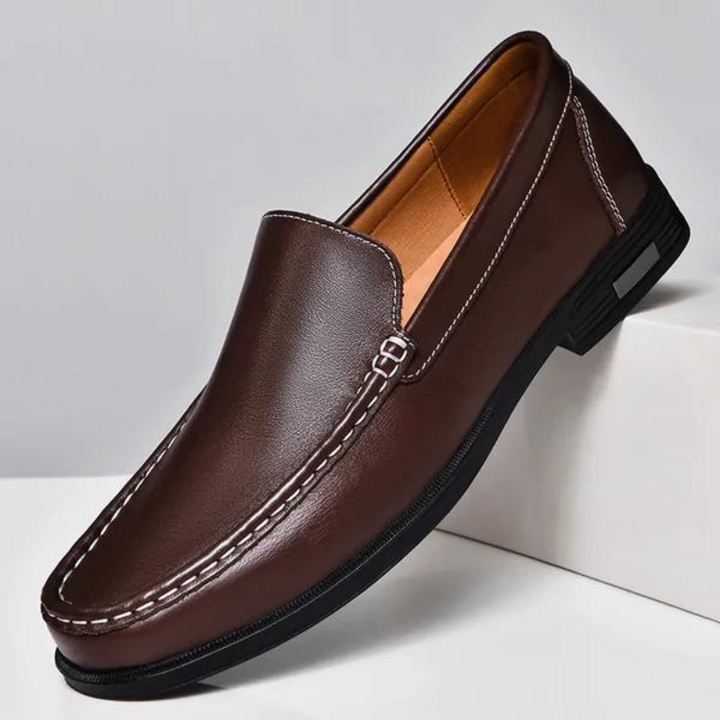 Italian slippers made of genuine leather – Emilio-Brown-6-State of Style