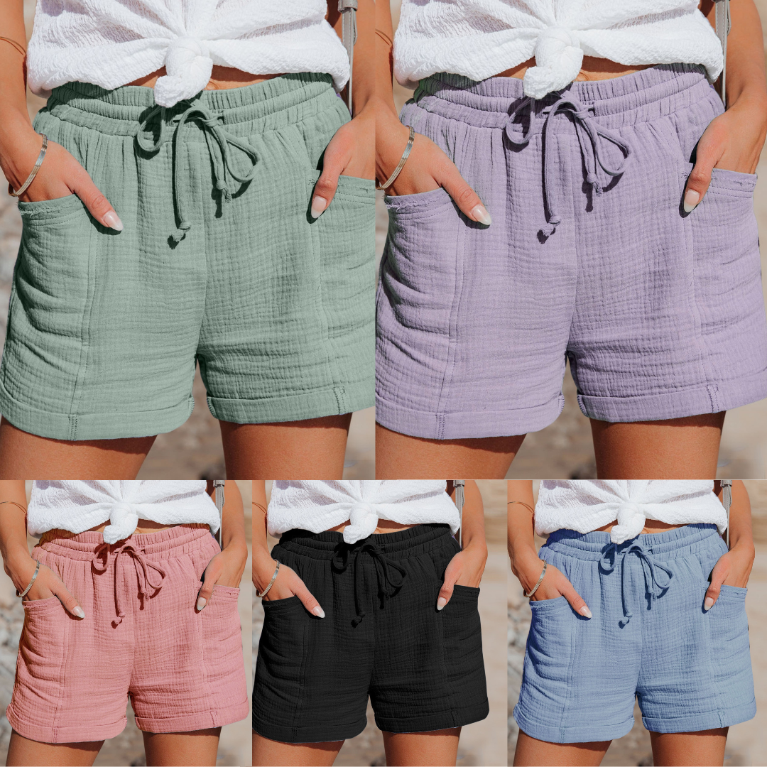 Izza CottonSun™ Casual Cotton Shorts-Green-M-State of Style