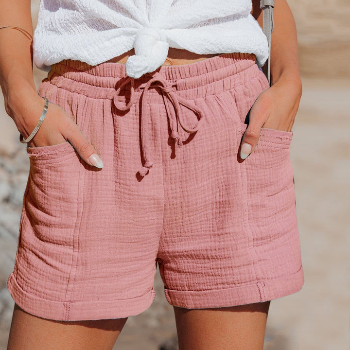 Izza CottonSun™ Casual Cotton Shorts-Pink-M-State of Style