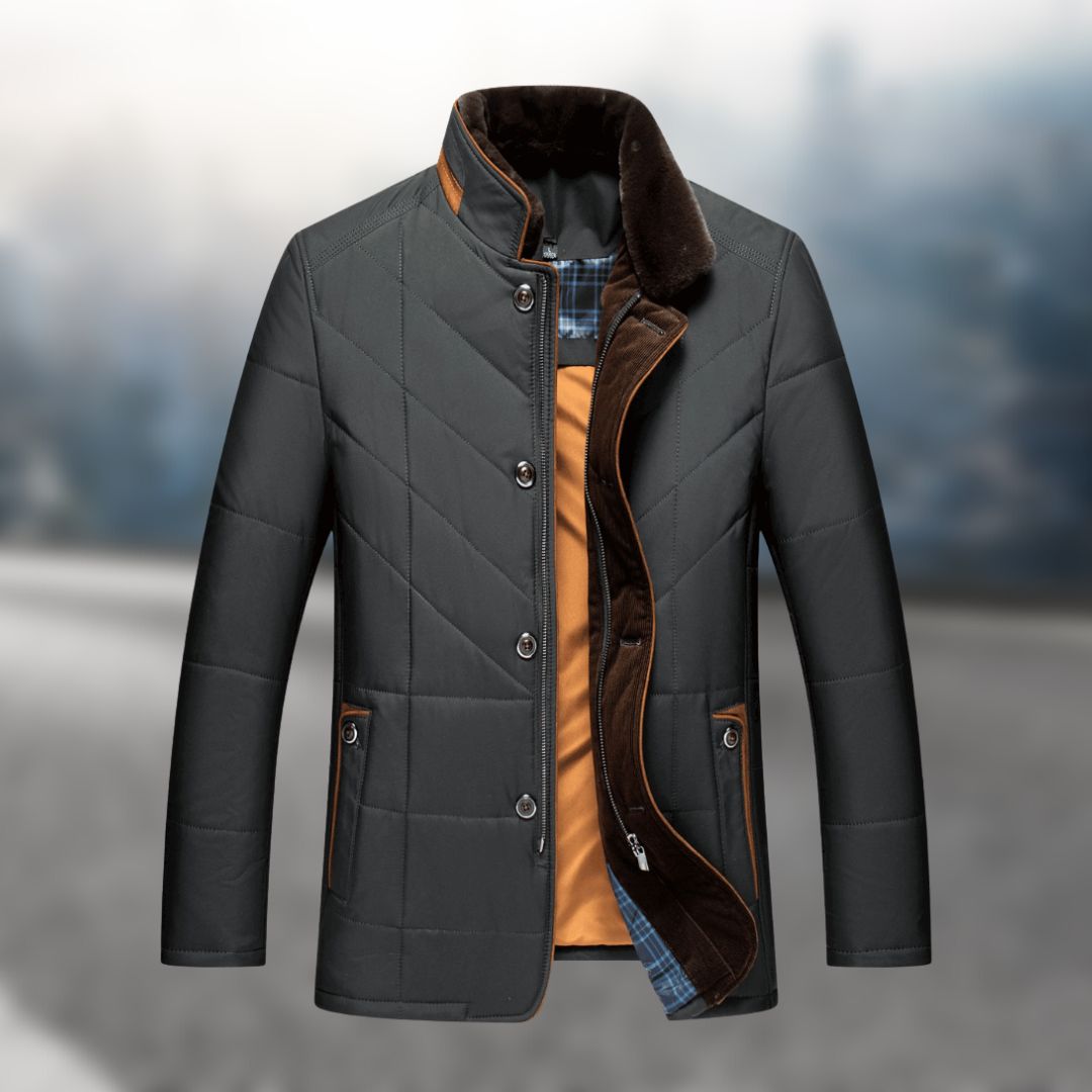 Jack Cohen-Inspired | Classic Padded Fleece Men's Jacket-Black-M-State of Style