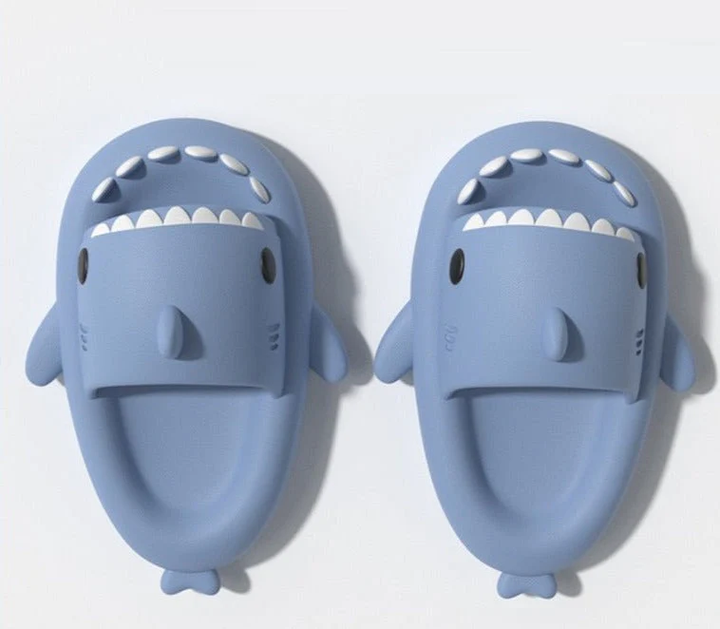 JacoliensSlippers | Fun Shark Slippers-Blue-5.0-6.0 (22 cm Length)-State of Style