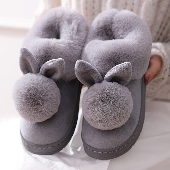 JacoliensSlippers | Women's Cute Bunny Slippers-Grey-5.0-State of Style