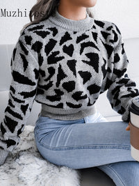 JaguarSweater | Women's Jaguar Print Sweater-Sky Blue-S-State of Style