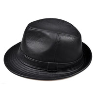 James Traditional Hat – Genuine Leather Jazz Fedora with Short Brim-Brown-55-56-State of Style