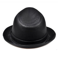 James Traditional Hat – Genuine Leather Jazz Fedora with Short Brim-Brown-55-56-State of Style