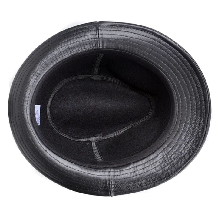 James Traditional Hat – Genuine Leather Jazz Fedora with Short Brim-Brown-55-56-State of Style