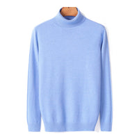JanesShirt | Men's Classic Turtleneck Sweater-Light Blue-M-State of Style