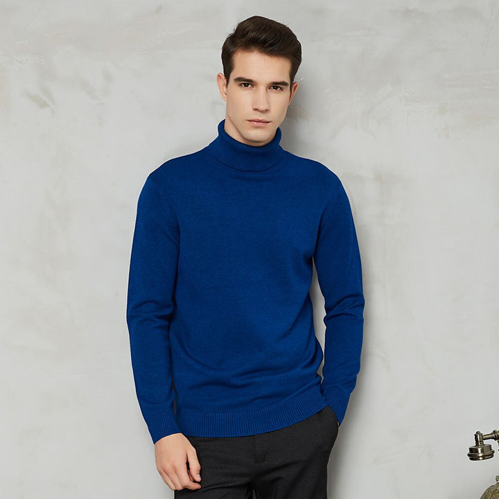 JanesShirt | Men's Classic Turtleneck Sweater-Light Blue-M-State of Style