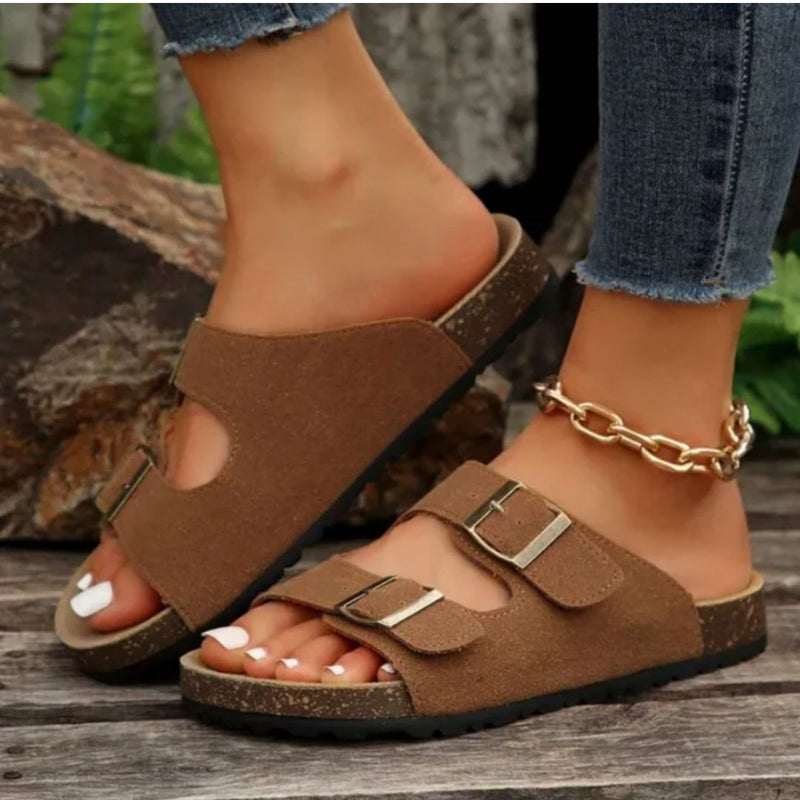Janine Sandals | Comfortable & Trendy-Brown-4.5-State of Style