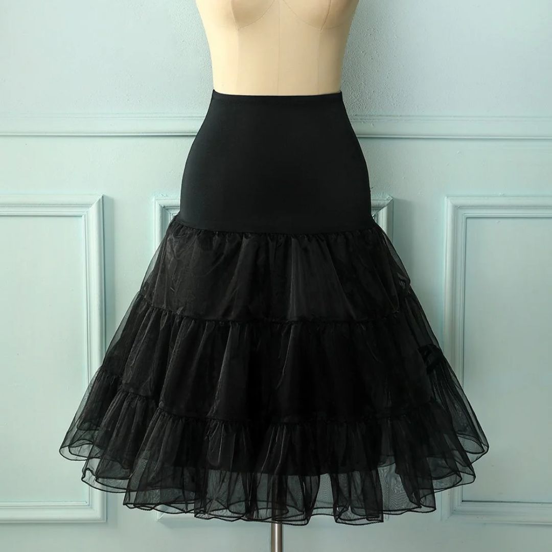 Janine Tutu Petticoat – Elegant Layered Underskirt for a Glamorous Look-Black-S-State of Style