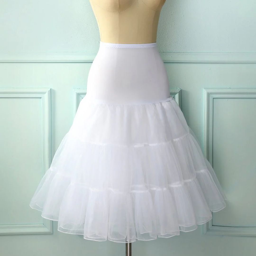 Janine Tutu Petticoat – Elegant Layered Underskirt for a Glamorous Look-White-S-State of Style