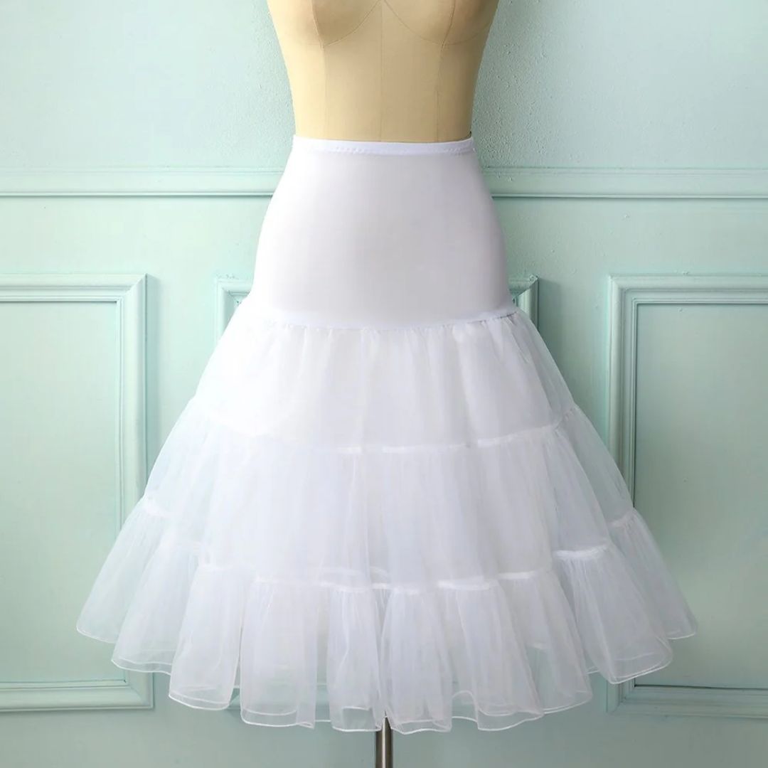 Janine Tutu Petticoat – Elegant Layered Underskirt for a Glamorous Look-White-S-State of Style
