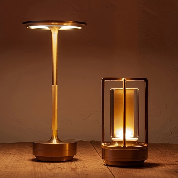 Japanese Style LED Touch Table Lamp - ZenLight-Gold-Style A-State of Style