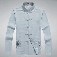 Japanese Style Men's Clothing Set - Hiroshi Tang Set-Beige-S-State of Style