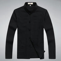Japanese Style Men's Clothing Set - Hiroshi Tang Set-Black-S-State of Style