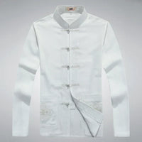 Japanese Style Men's Clothing Set - Hiroshi Tang Set-White-S-State of Style