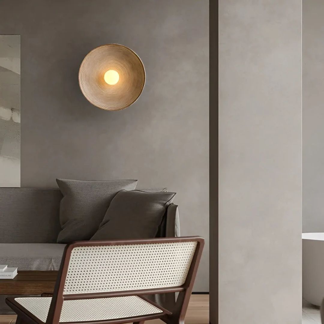 Japanese Wabi-Sabi Wall Lamp - ZenGlow Disc-State of Style