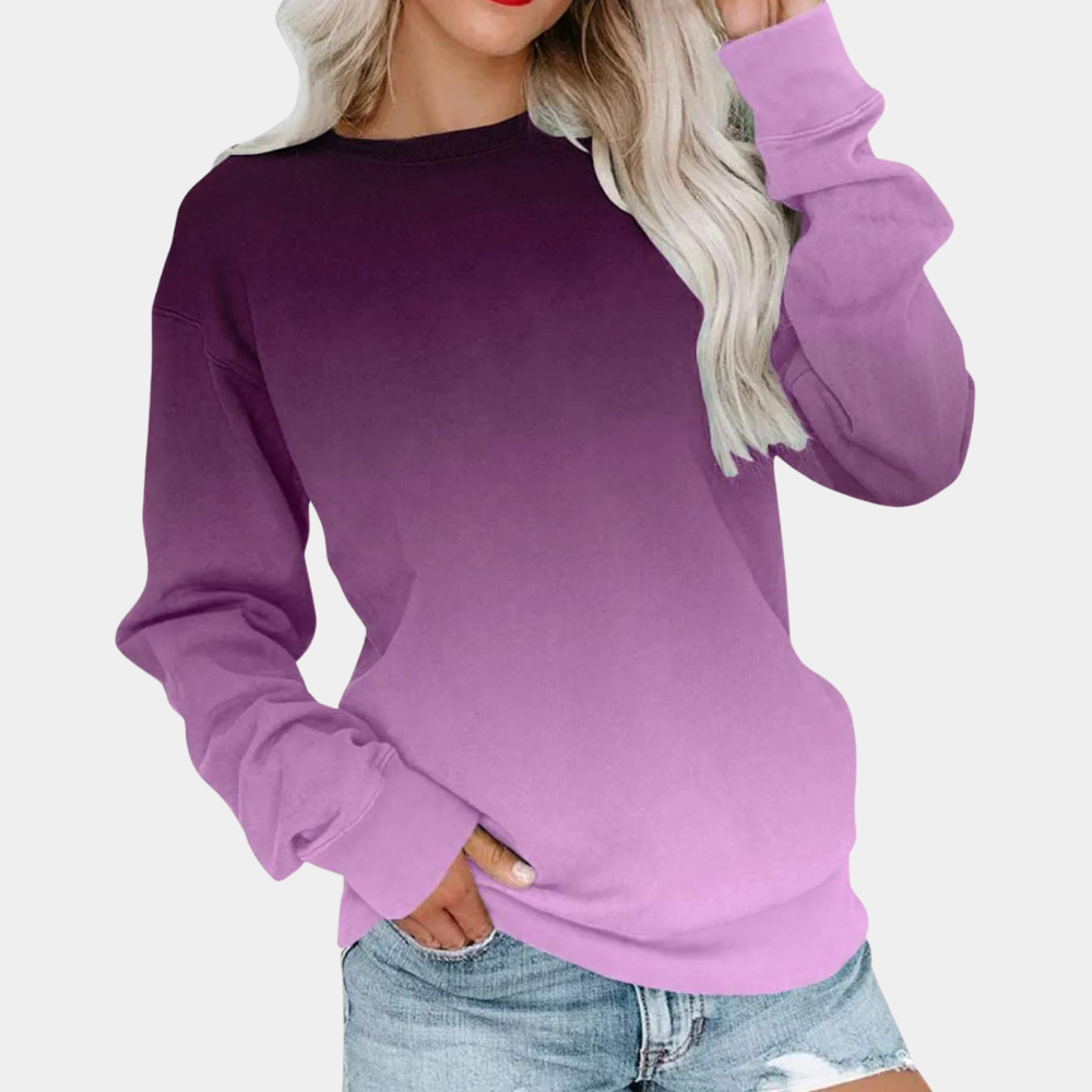 Jarra - Trendy Gradient Sweatshirt for Women-Purple-XS-State of Style