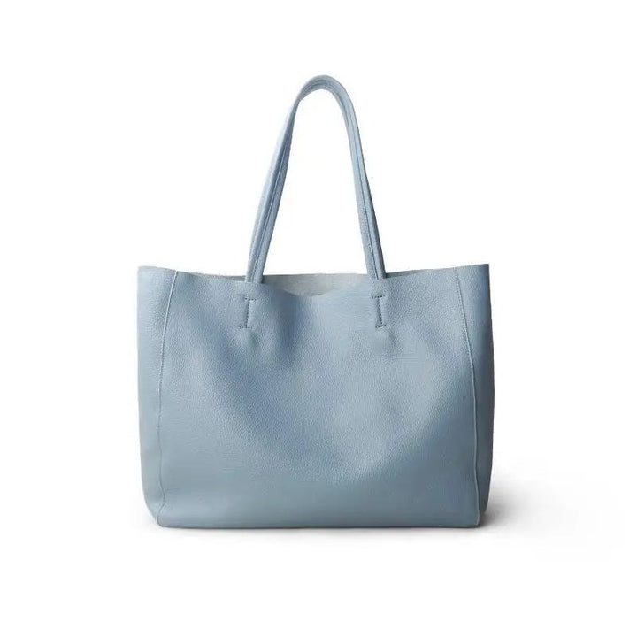 Jasmin Traditional Bag – Luxury Soft Leather Shoulder Bag with Large Capacity-Sky blue-State of Style