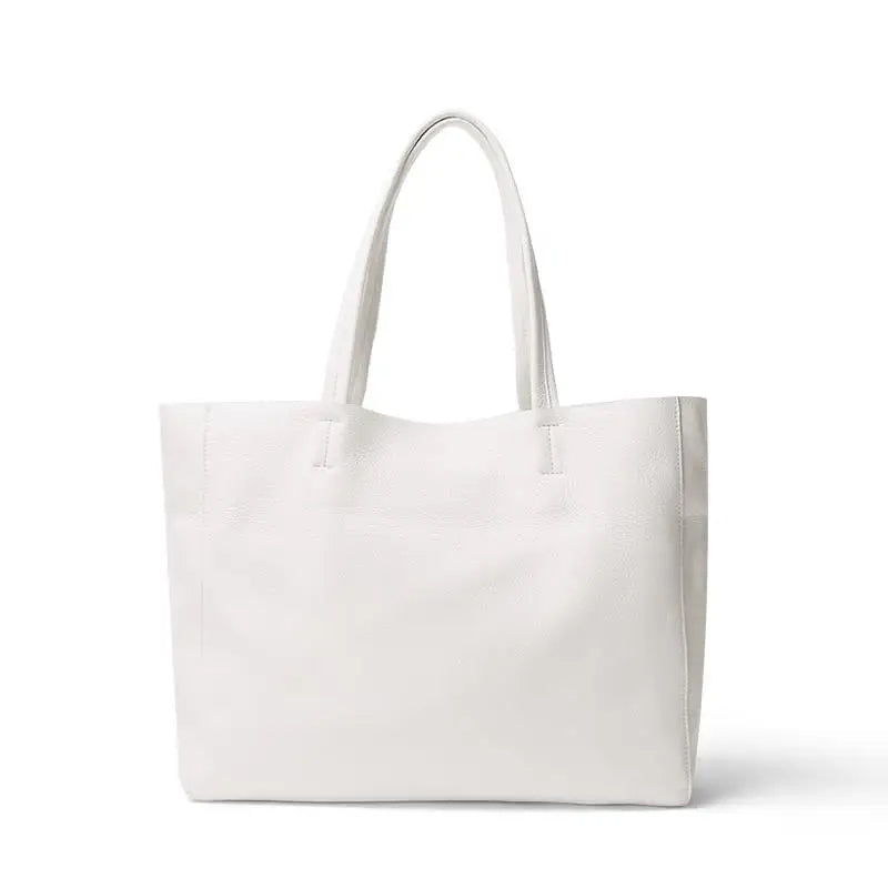Jasmin Traditional Bag – Luxury Soft Leather Shoulder Bag with Large Capacity-White-State of Style
