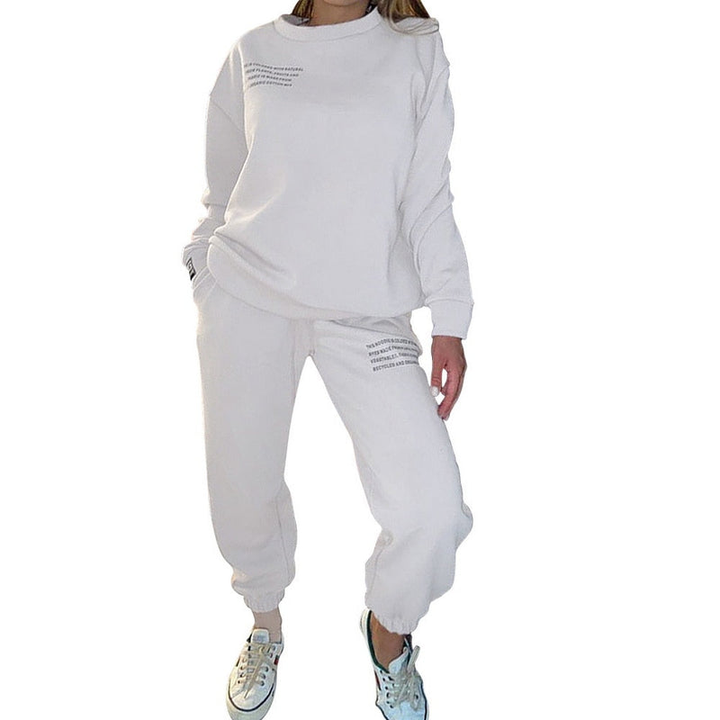JasminesSuit | Women's Stylish Tracksuit-White-S-State of Style