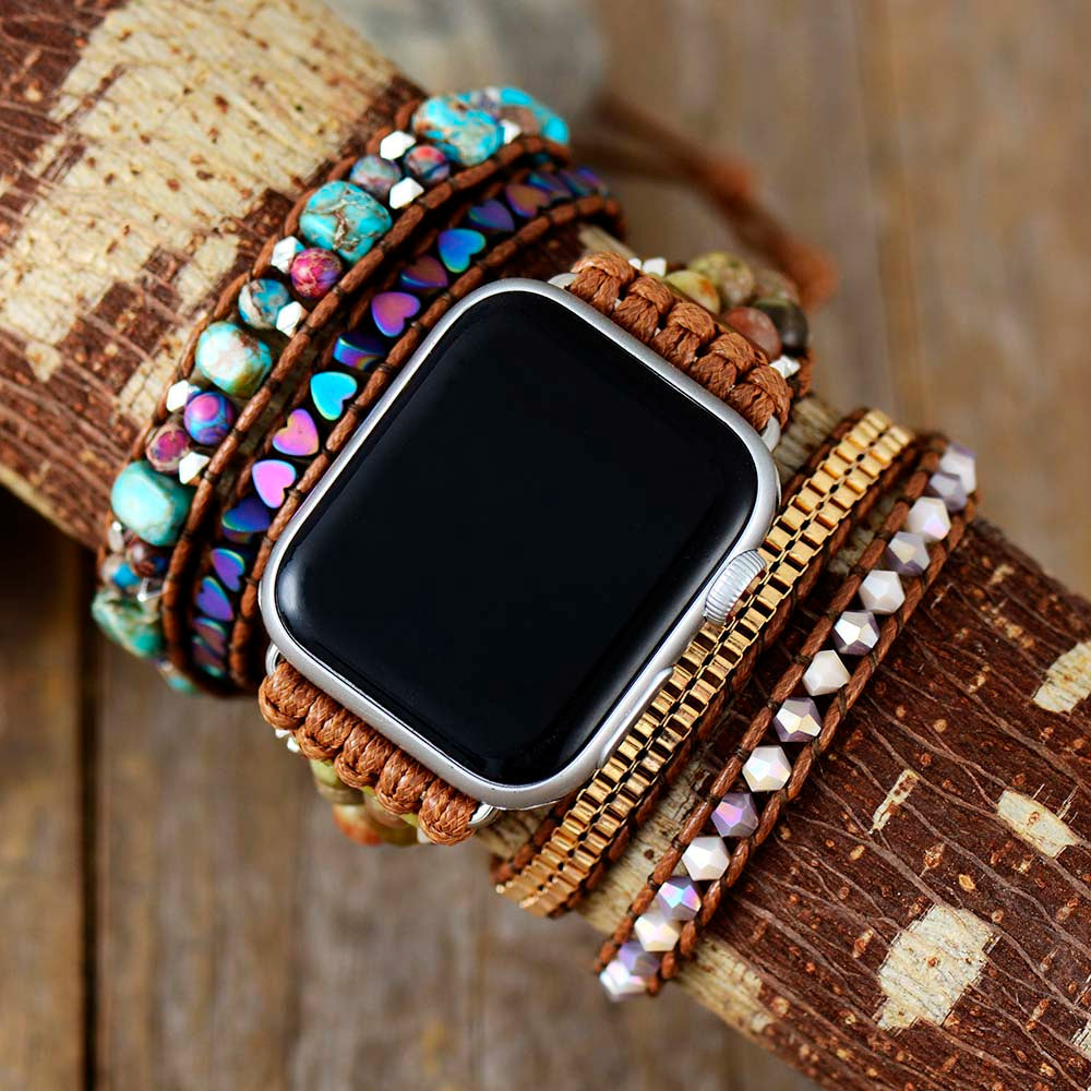 Jasper & Onyx Bohemian Apple Watch Strap - Lyra-Small: Approx. 50 cm + adjustable clasp-42–45 mm Apple Watch-State of Style