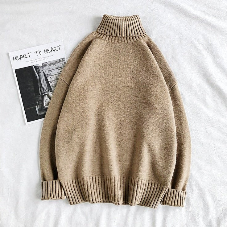 JaysShirt | Men's Turtleneck Sweater-Beige-M-State of Style