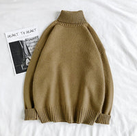 JaysShirt | Men's Turtleneck Sweater-Dark Beige-M-State of Style