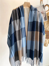 Jennica Checkered Scarf | Versatile & Stylish for Any Occasion-Blue-State of Style