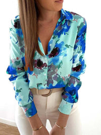 JennsBlouse | Women's Floral Print Blouse-Pink-S-State of Style