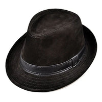 Jeremiah Traditional Hat – Genuine Leather Wide Brim Fedora-Black-55-56-State of Style